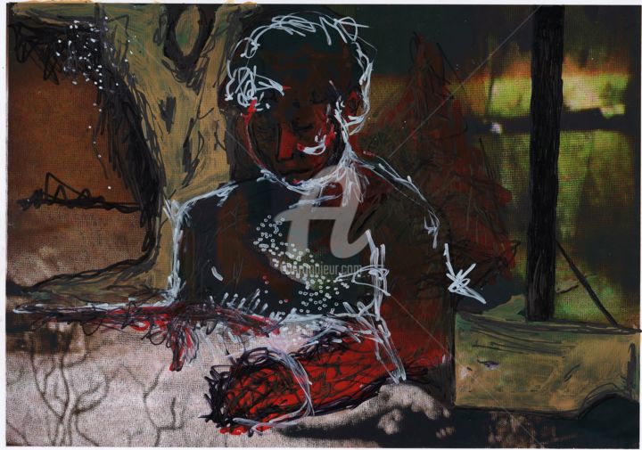 Collagen mit dem Titel "17/01/14" von Franziska Kolbe, Original-Kunstwerk, Digitale Fotografie