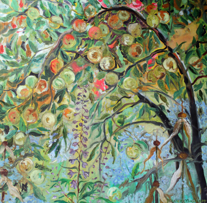Painting titled "My Apple Tree (over…" by Fraser Maciver (1960 - 2019), Original Artwork, Oil