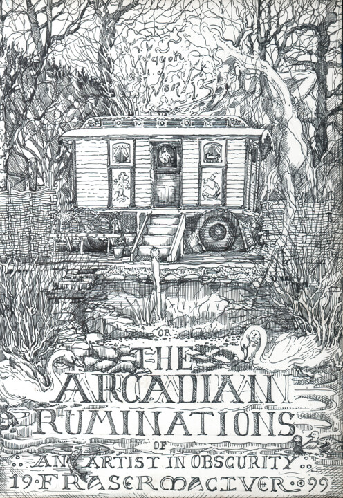 Dessin intitulée "Arcadian Ruminations" par Fraser Maciver (1960 - 2019), Œuvre d'art originale, Encre