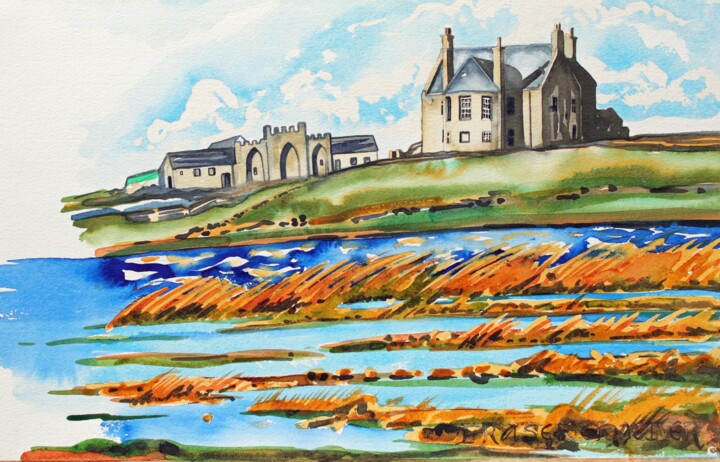 Painting titled "Islay Suite - Farmh…" by Fraser Maciver (1960 - 2019), Original Artwork, Watercolor