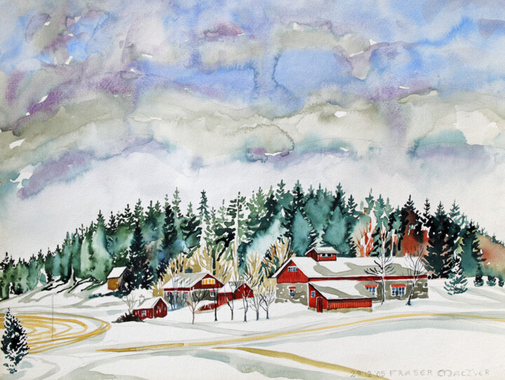 Painting titled "Finland Suite - Ijo…" by Fraser Maciver (1960 - 2019), Original Artwork, Watercolor