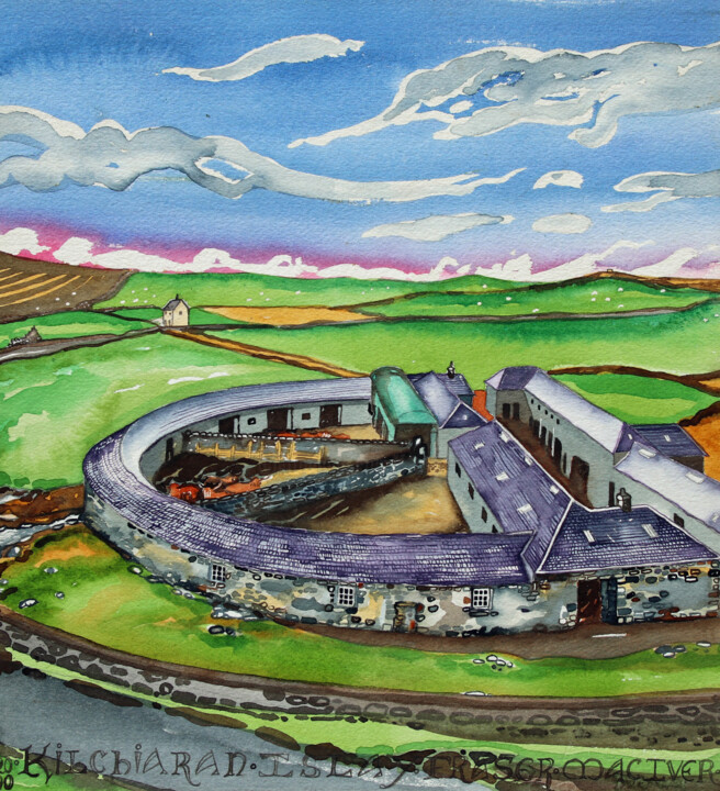 Painting titled "Islay Suite - Kilch…" by Fraser Maciver (1960 - 2019), Original Artwork, Watercolor