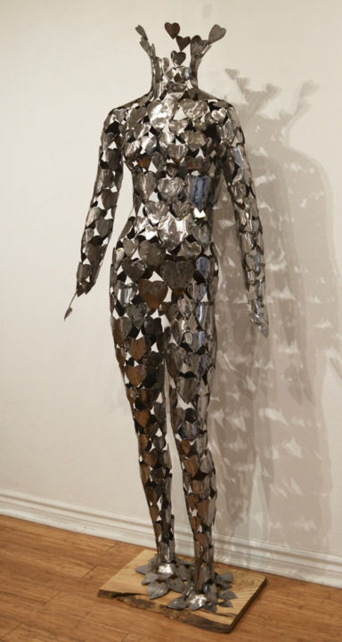 Sculpture intitulée ""Twiggy"" par Fraser Paterson, Œuvre d'art originale, Métaux
