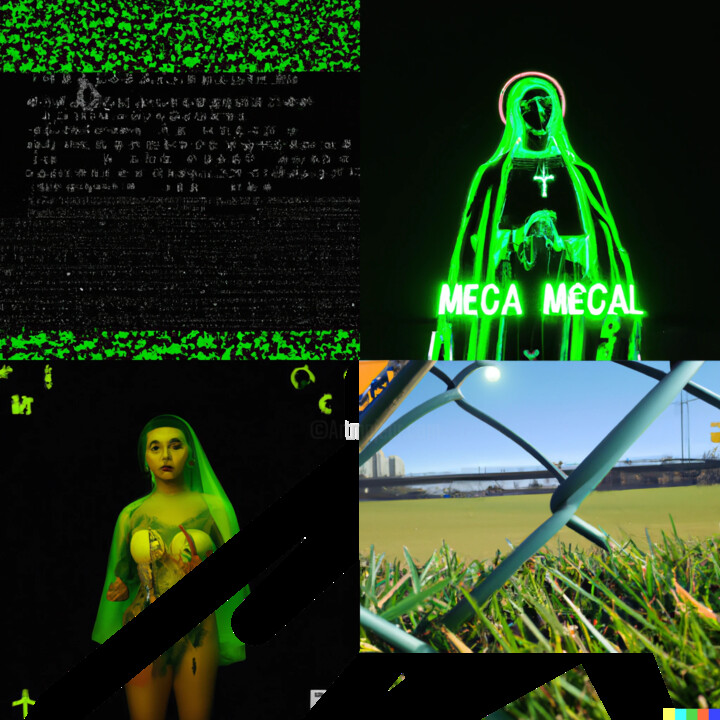 Digital Arts titled "Green Women Hacking" by Frauzart, Original Artwork, AI generated image