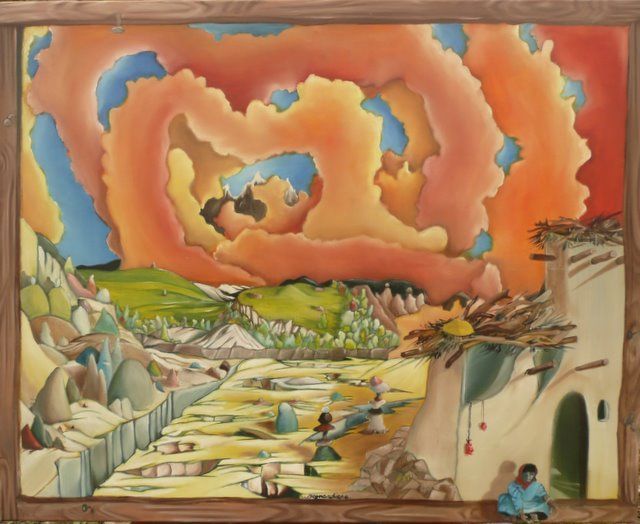 Peinture intitulée "Payssage sahraoui" par Fred Besnardiere, Œuvre d'art originale, Huile