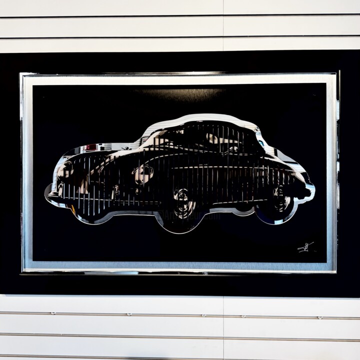 Escultura titulada "Porsche – Kinetic –…" por Fred Meurice, Obra de arte original, Resina Montado en Panel de madera