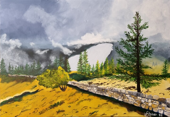 Картина под названием "Lac de Joux" - Fred Steiner, Подлинное произведение искусства, Масло Установлен на Деревянная рама дл…