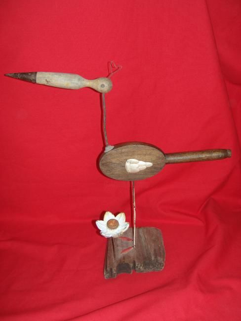 Sculpture intitulée "ibis" par Frédéric Bignon Récupart, Œuvre d'art originale