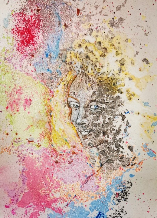 Pittura intitolato "Fragrances d'elle" da Freddy Blackberry, Opera d'arte originale, pigmenti