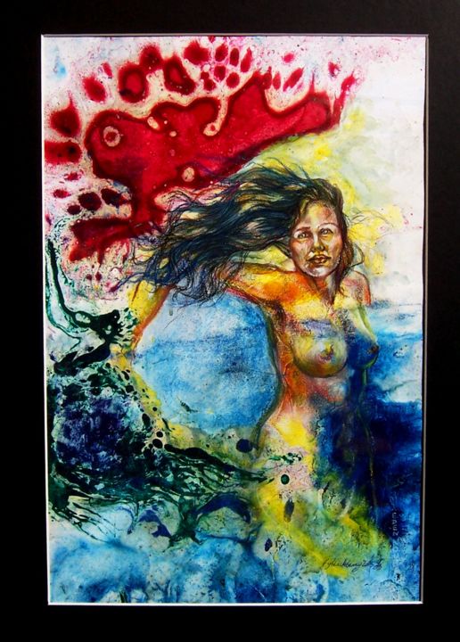 Painting titled "eden-nouba-freddybl…" by Freddy Blackberry, Original Artwork