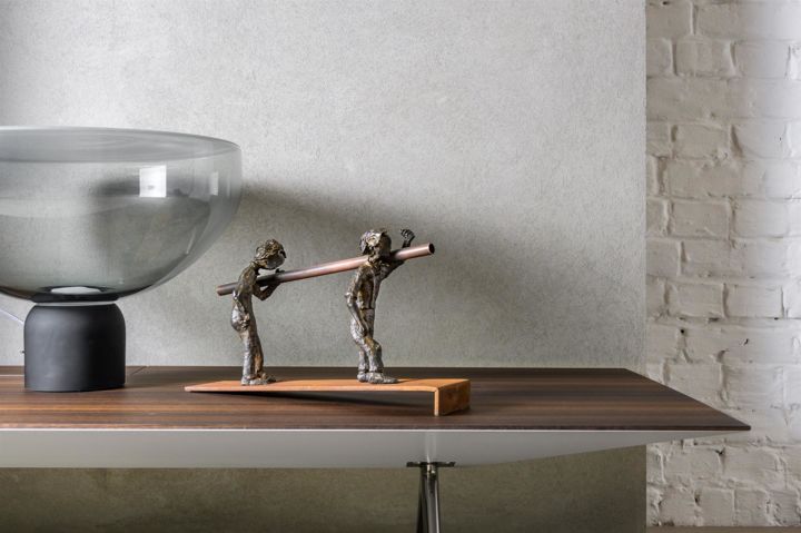 Sculpture titled "Teamwork" by Freddy De Waele, Original Art, Bronze