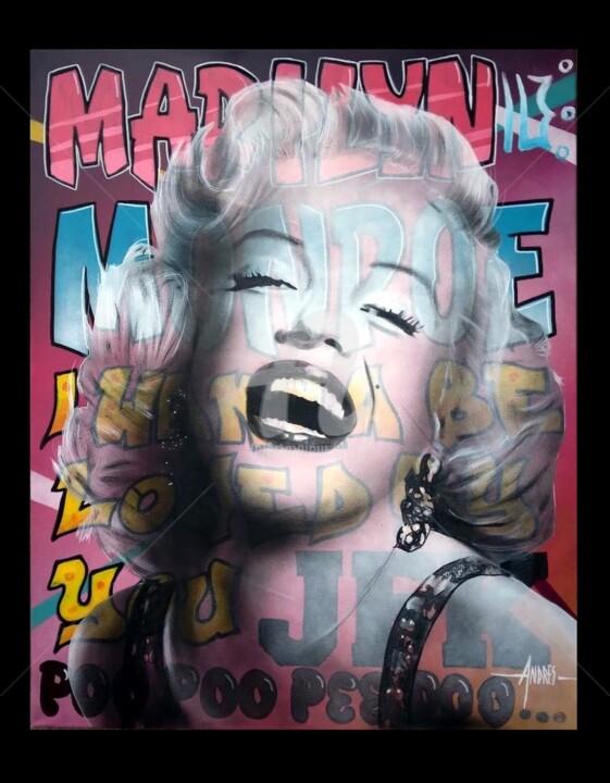 Peinture intitulée "Marylin Monroe" par Frédéric Andrès, Œuvre d'art originale, Acrylique