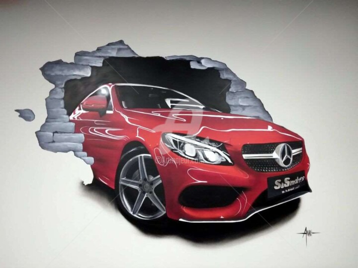 Peinture intitulée "Mercedes" par Frédéric Andrès, Œuvre d'art originale, Bombe aérosol