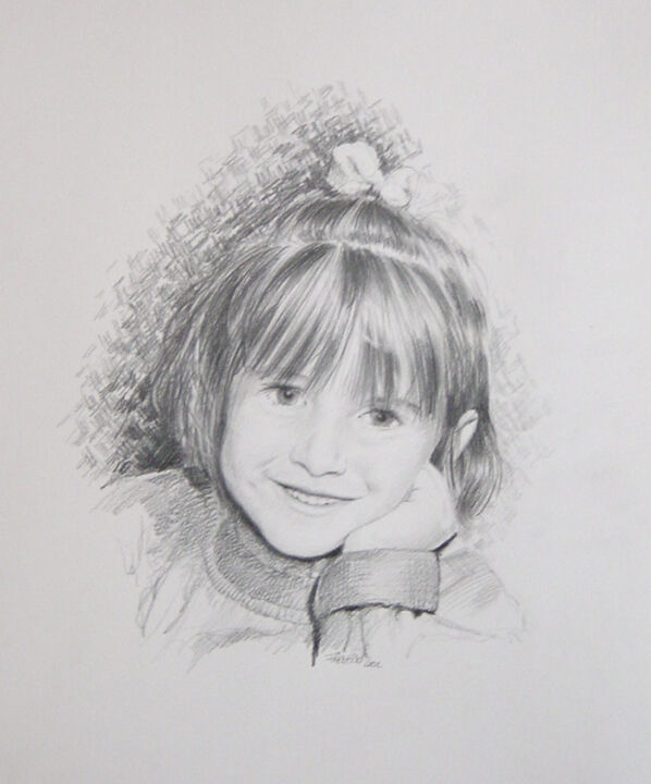 Drawing titled "Portrait sur comman…" by Frédéric Berrin, Original Artwork, Pencil