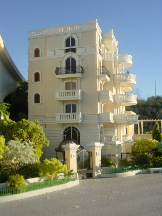 Sculpture titled "Maquette Villa Les…" by Frédéric Berrin, Original Artwork, Architecture