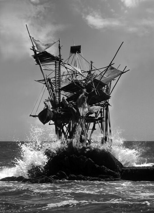 Arts numériques intitulée "Premier naufrage 01" par Frédéric Berrin, Œuvre d'art originale, Photo montage