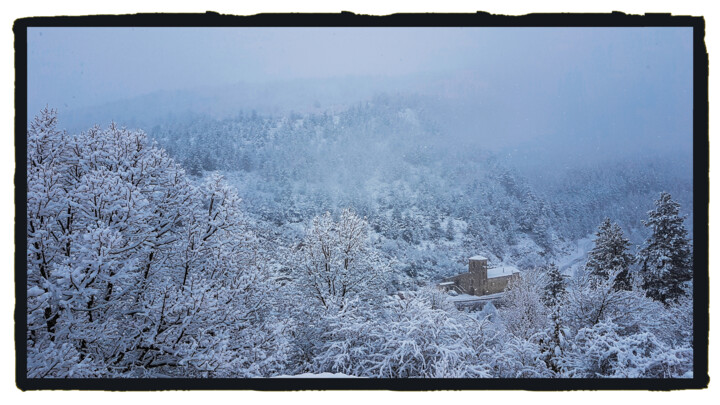 Fotografie getiteld "Matin de neige" door Frédéric Bons, Origineel Kunstwerk, Digitale fotografie