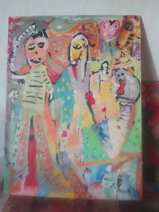 Painting titled "La danse" by Fréderic Byloos, Original Artwork, Acrylic