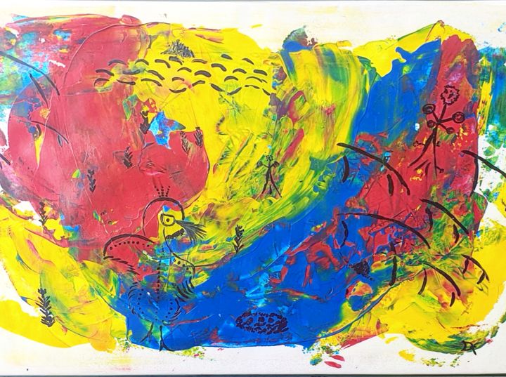 Painting titled "img-20190407-140921…" by Frederic Delliaux, Original Artwork, Acrylic