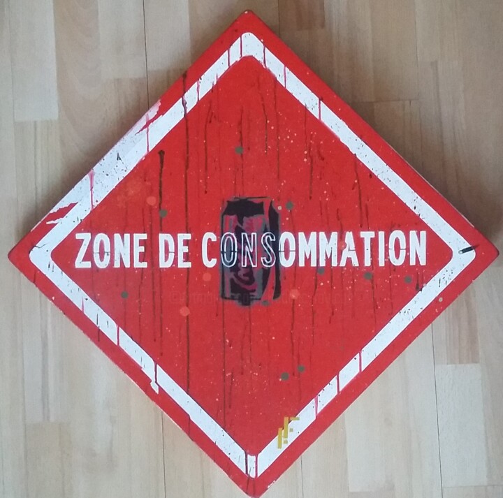 Painting titled "ZONE DE CONSOMMATIO…" by Frédéric Foulché (FF), Original Artwork