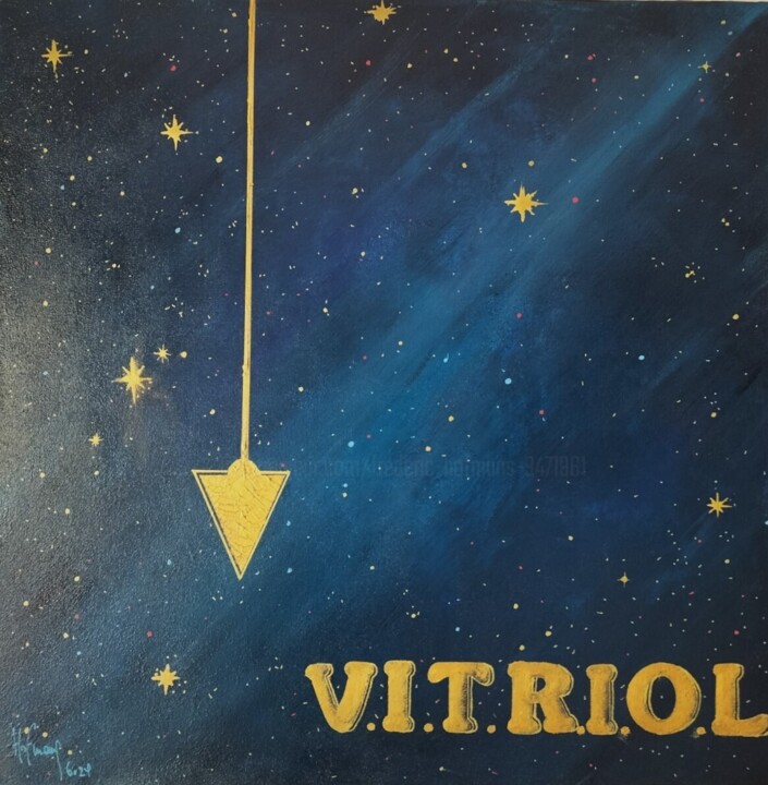 Ζωγραφική με τίτλο "VITRIOL" από Frederic Hofmans, Αυθεντικά έργα τέχνης, Ακρυλικό Τοποθετήθηκε στο Ξύλινο φορείο σκελετό
