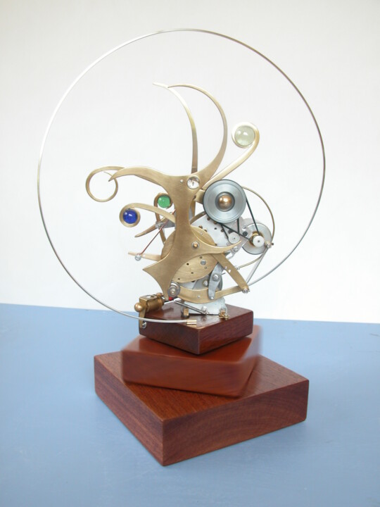 Escultura titulada "Automate N° 24 - Éq…" por Frédéric Letrun, Obra de arte original, Aluminio