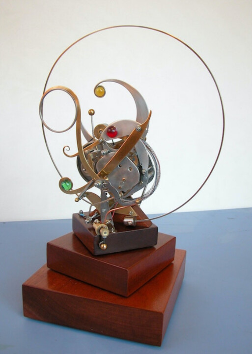 Sculpture intitulée "Automate N° 25 - La…" par Frédéric Letrun, Œuvre d'art originale, Métaux