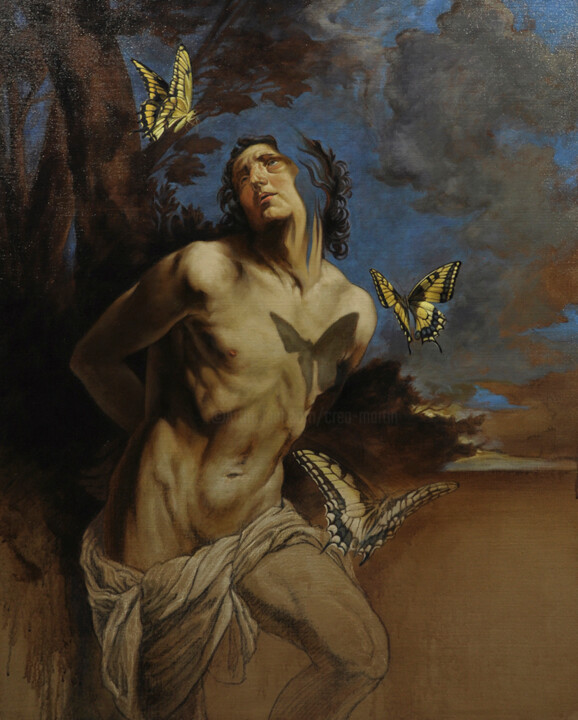 Pintura titulada "Métamorphose III" por Frédéric Martin, Obra de arte original, Oleo Montado en Bastidor de camilla de madera