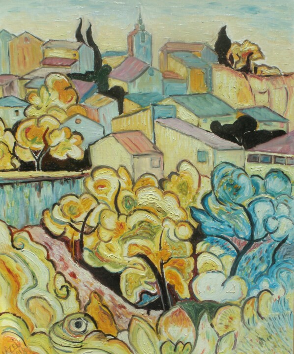 Peinture intitulée "Roussillon 2." par Frédéric Mazel, Œuvre d'art originale