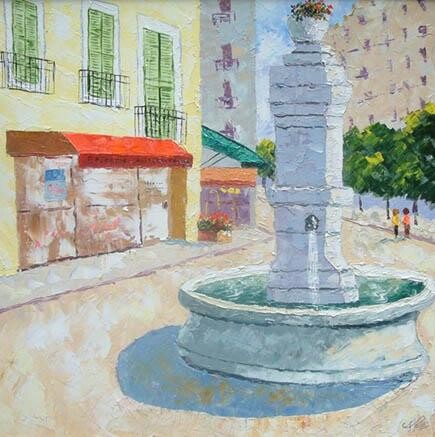 Painting titled "Salon de Provence" by Frederic Payet, Original Artwork