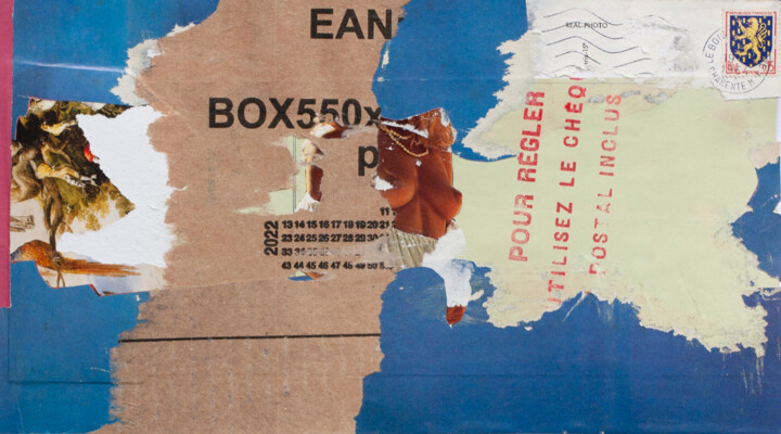 Collages intitulée "Envoi postal aux se…" par Frédéric Villbrandt, Œuvre d'art originale, Collages
