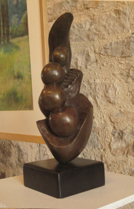 Skulptur mit dem Titel "Vibration pour la v…" von Frédéric Boiron, Original-Kunstwerk, Metalle