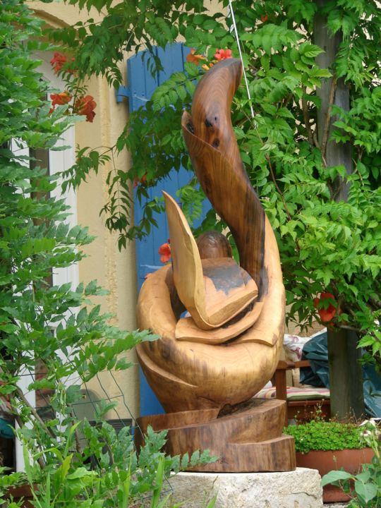 Sculpture titled "Mémoire d'arbre Fré…" by Frédéric Boiron, Original Artwork, Wood