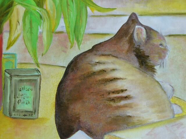 Картина под названием "My Kitty" - Frederick Lyle Morris, Подлинное произведение искусства