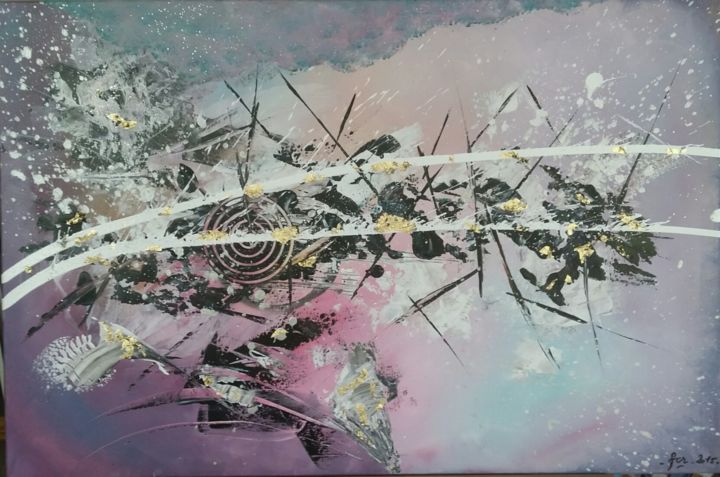 Painting titled "Shooter" by Frédérique Chabin-Rivière, Original Artwork, Acrylic