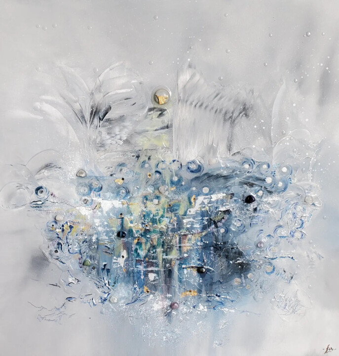 Pintura titulada "Frozen" por Frédérique Chabin-Rivière, Obra de arte original, Acrílico Montado en Bastidor de camilla de m…