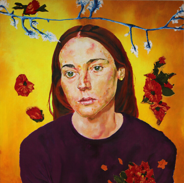 Painting titled "Rachael" by Frédérique Lanquetin, Original Artwork, Acrylic