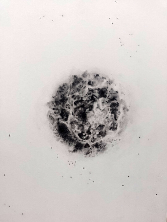 图画 标题为“Soleil Noir” 由Frédérique Lanquetin, 原创艺术品, 铅笔