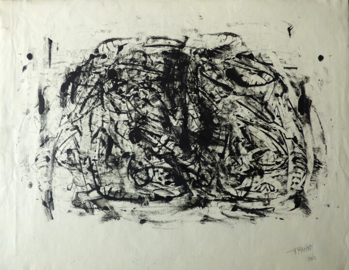 「"Encre,2012"」というタイトルの描画 Frédérique Manleyによって, オリジナルのアートワーク, インク