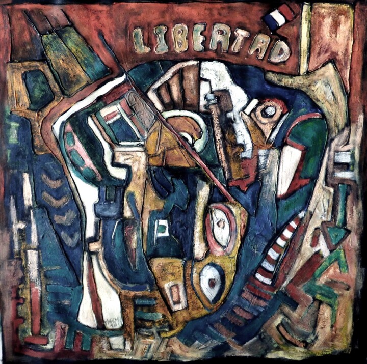 Pintura titulada "ma liberté" por Frédérique Manley, Obra de arte original, Oleo