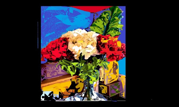 Arte digital titulada "Fleurs de juillet 2…" por Frédérique Manley, Obra de arte original, Pintura Digital