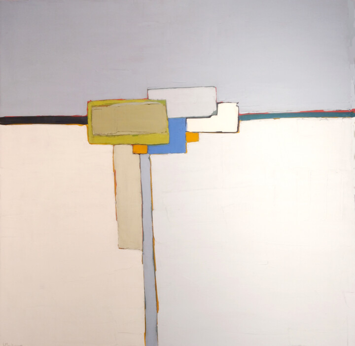 Pintura intitulada "Abstrait 15" por Frédérique Marteau, Obras de arte originais, Óleo Montado em Armação em madeira