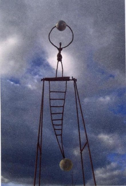 「équilibre」というタイトルの彫刻 Fredeuheによって, オリジナルのアートワーク
