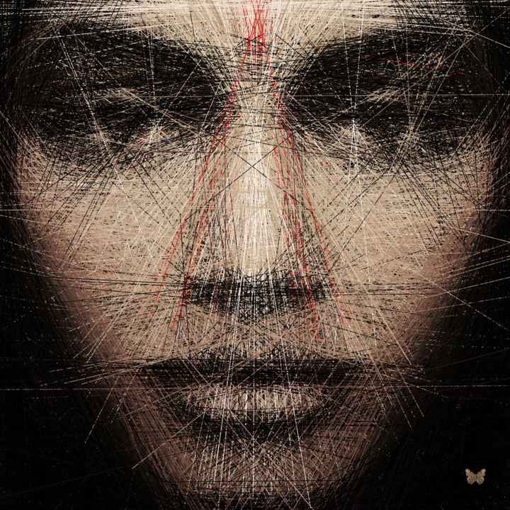 Digital Arts titled "Ethnic OOL 7 : Indi…" by Frédéric Durieu & Nathalie Erin, Original Art, 2D Digital Work Mounted on Alum…
