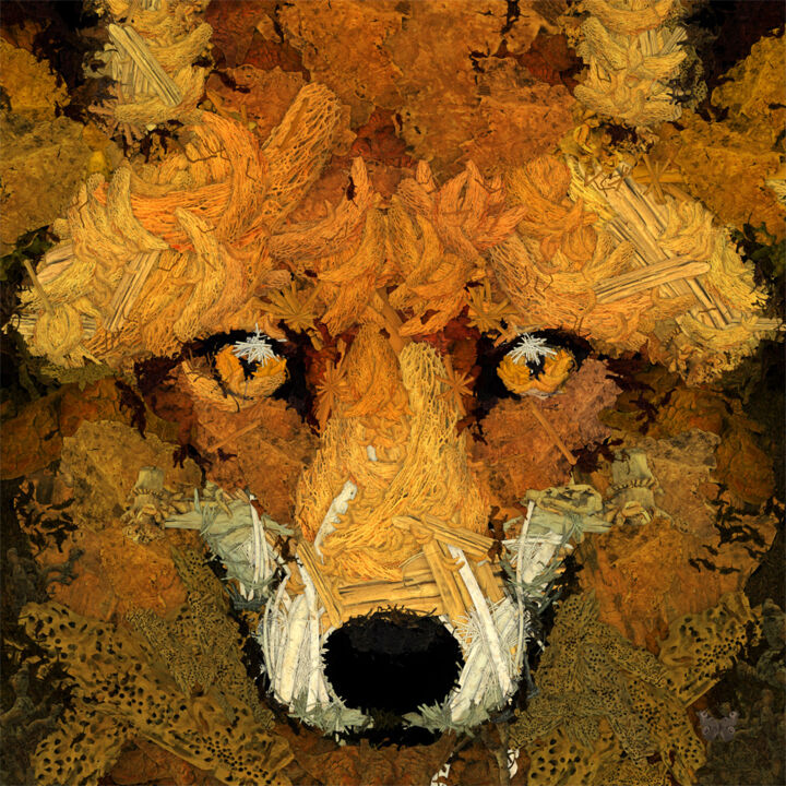 Digital Arts titled "Fox Out Of Woods 1…" by Frédéric Durieu & Nathalie Erin, Original Artwork, 2D Digital Work Mounted on A…