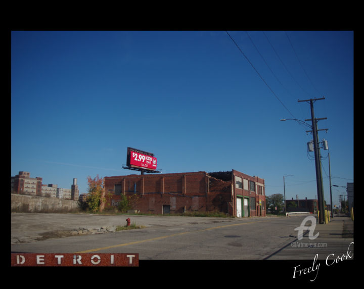 Photography titled "Detroit une ville c…" by Freely Cook, Original Artwork, Digital Photography