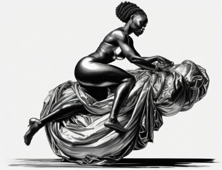 「African Beauty」というタイトルのデジタルアーツ H.K.R. Braunによって, オリジナルのアートワーク, デジタル絵画