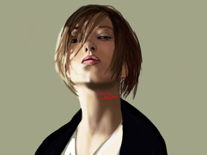 Arts numériques intitulée "Pff..." par Sylviane Le Cann, Œuvre d'art originale, Peinture numérique
