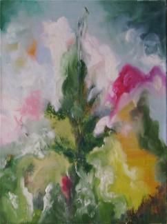 Peinture intitulée "Bouquet" par Frieda Pieraerts, Œuvre d'art originale, Huile