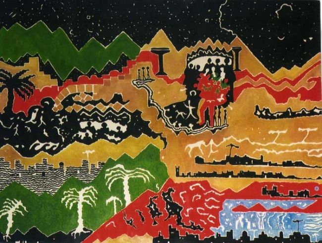 Painting titled "Sahara" by Friederike Büchner, Original Artwork